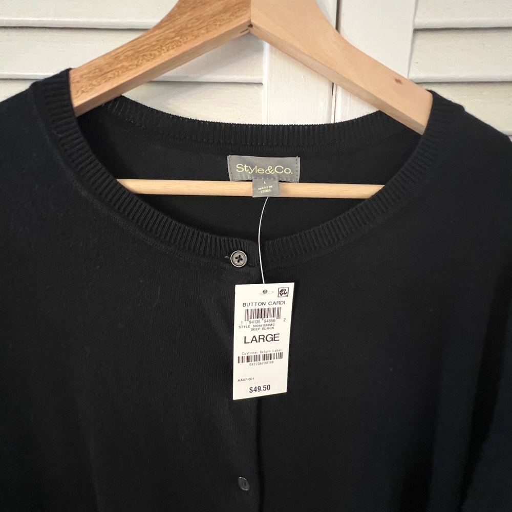 Style & Co. Classic Black Cardigan